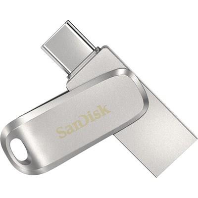 SanDisk Ultra Dual Drive Luxe 128GB USB 3.1 Type-C OTG Flash Drive – Premium Metal Dual USB-C & USB-A High-Speed Pen Drive