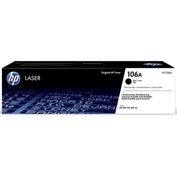 HP 106A Black Original Laser Toner Cartridge (W1106A) | For HP LaserJet Pro MFP M28-M31 Series Printers