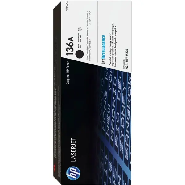 HP 136A Black Original LaserJet Toner Cartridge (W1360A) | For HP LaserJet Pro MFP M227-M231, M428-M433 Series