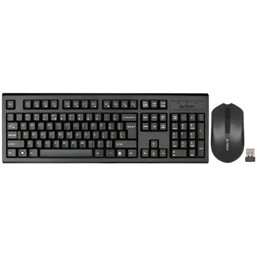A4Tech 3000NS Wireless Desktop Keyboard & Mouse - Black