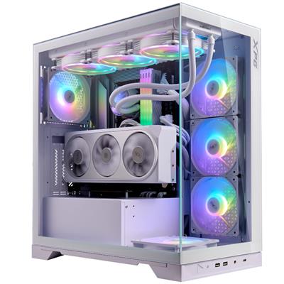XPG Invader X Mid-Tower ATX Gaming Case White - Tempered Glass with ARGB Fans