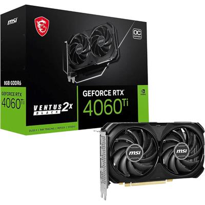 MSI GeForce RTX 4060 Ti VENTUS 2X BLACK 8GB OC Graphics Card