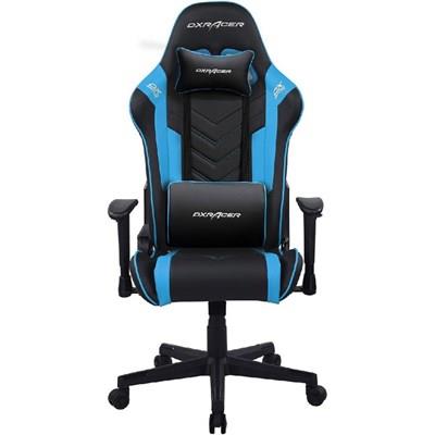 DXRacer Prince Series P132 Gaming Chair Black Blue – Ergonomic Racing Style Gaming Chair with Recline & Lumbar Support