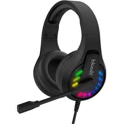 A4Tech Bloody G230P Stereo Surround Sound Gaming Headset Black – 50mm Driver Neon RGB Gaming Headphones with Noise Cancelling Mic & 3.5mm + USB Connectivity