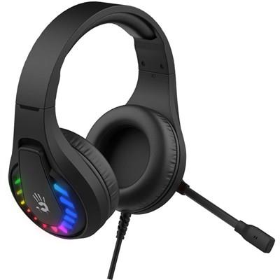 A4Tech Bloody G230P Stereo Surround Sound Gaming Headset Black – 50mm Driver Neon RGB Gaming Headphones with Noise Cancelling Mic & 3.5mm + USB Connectivity
