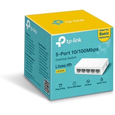 TP-Link LS1005 5-Port 10/100Mbps Desktop Switch - Ver 1.0