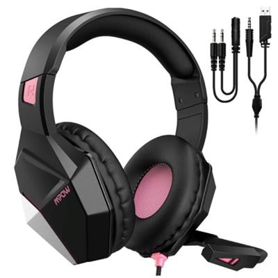 Mpow EG10 Gaming Headphone with Microphone (Black & Red)