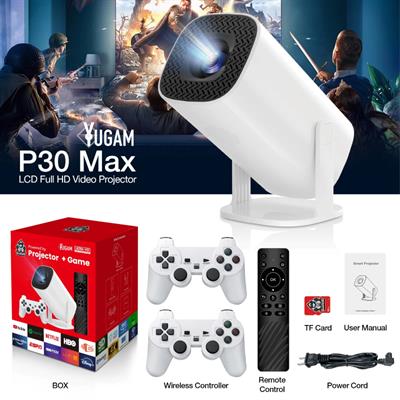 Laptoys Home Theater LED ProjectorP30 MAX Portable Mini 4K LED Projector for Gaming