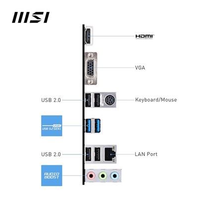 MSI PRO B760M-E DDR5 Intel LGA1700 Micro-ATX Motherboard – PCIe 4.0, DDR5 6400MHz, M.2 Gen4, HDMI, 14th Gen Ready