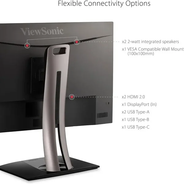ViewSonic VP2756-4K 27 Inch 4K UHD Pantone Validated 100% sRGB Factory Pre-Calibrated IPS Monitor