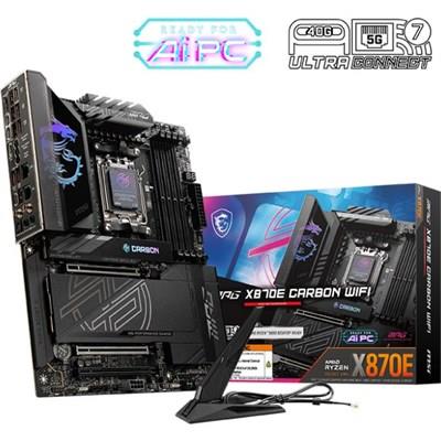 MSI MPG X870E Carbon WiFi AMD AM5 DDR5 ATX Motherboard - PCIe 5.0, WiFi 7, Premium VRM, Ryzen 9000 Ready