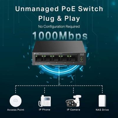 TP-Link LS105GP | 5-Port Gigabit Desktop Switch