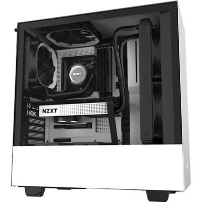 NZXT H510 Compact Mid-Tower ATX Case with Tempered Glass Matte White