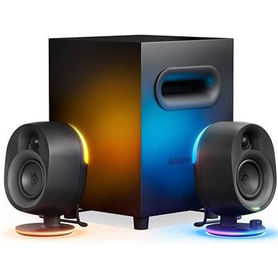 SteelSeries Arena 7 Illuminated 2.1 Gaming Speakers - 61542 | UK Plug - USB, Bluetooth