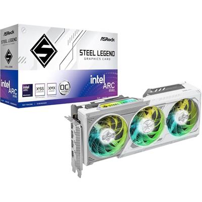 ASRock Intel Arc B580 Steel Legend 12GB OC 2800 MHz 19 Gbps 192 Bits GDDR6 7680 x 4320 650W Triple Fan Graphics Card