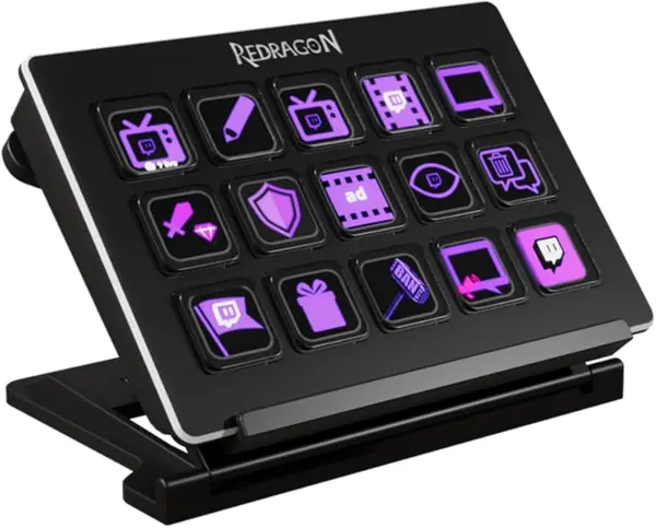 Redragon Stream Station SS-550 Stream Deck Controller with 15 Customizable LCD Keys for Streaming Content Creation & Productivity