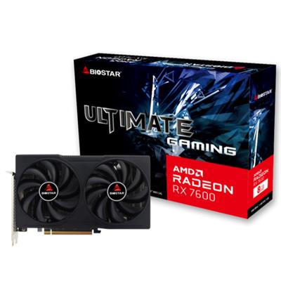 Biostar AMD Radeon RX 7600 8GB Graphics Card - Budget 1080p Gaming GPU