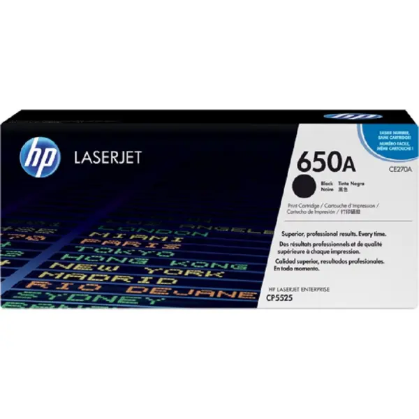 HP 650A Black Original LaserJet Toner Cartridge (CE270A) | For HP LaserJet Enterprise MFP M630, M631, M632, M633 Series