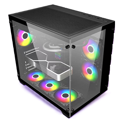 EASE EC124B ARGB Mid-Tower ATX Gaming Case Black