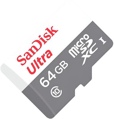SanDisk Ultra microSDXC UHS-I 64GB Memory Card SDSQUNR-064G-GN3MN