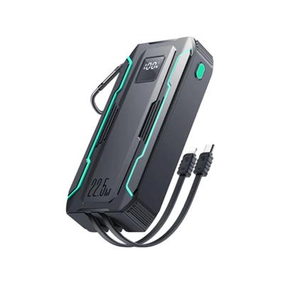 Joyroom JR-L018 22.5W 20000mAh Power Bank With Built in 2 in 1 Cables With SOS Light - Black