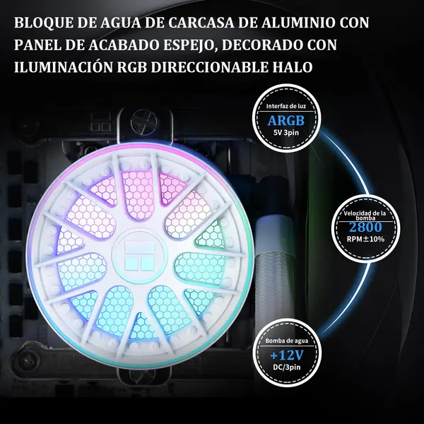 Thermalright Aqua Elite 240 V6 ARGB White CPU Liquid Cooler, 2x120mm Water Radiator,AMD: AM4/AM5,Intel LGA115X/1200/2011/1700/1851, AIO CPU Cooler