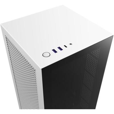 NZXT H1 15.6L Mini-ITX Case with 650W Gold PSU and 140mm AIO Cooler White