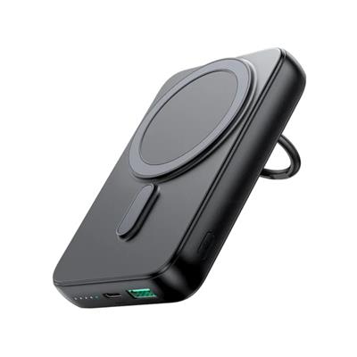 Joyroom JR-W050 20W Magnetic 10000 mAH Wireless Power Bank With Ring Holder - Black / White