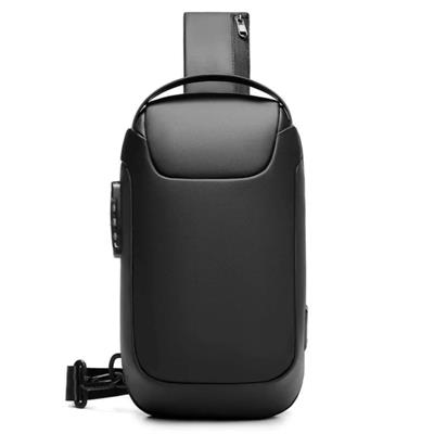 Aopinyou AP-37 Anti-Theft Crossbody Sling Bag - Black with USB Charging Port