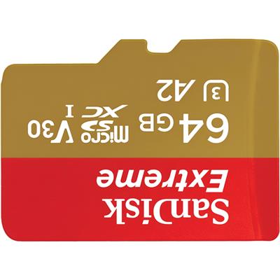 SanDisk Extreme microSDXC UHS-I CARD - 64GB - SDSQXAH-064G-GN6MN - up to 170MB/s