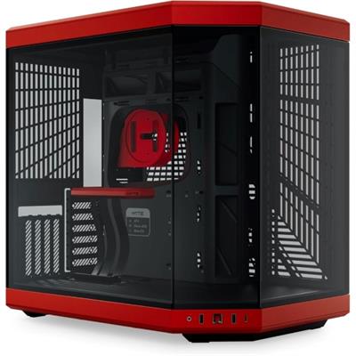 HYTE Y70 Modern Aesthetic Dual Chamber ATX Mid-Tower Case Black Cherry