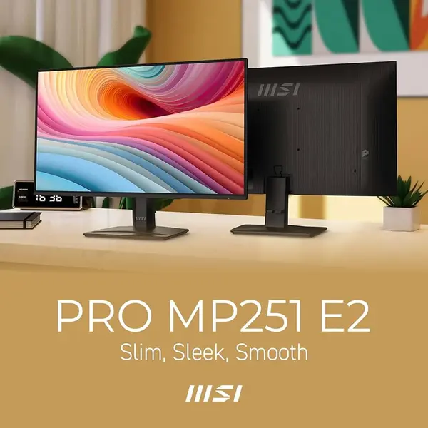 MSI PRO MP251 E2 24.5” IPS 120Hz Full HD Monitor – 1ms MPRT, Adaptive Sync, Eye Care Display