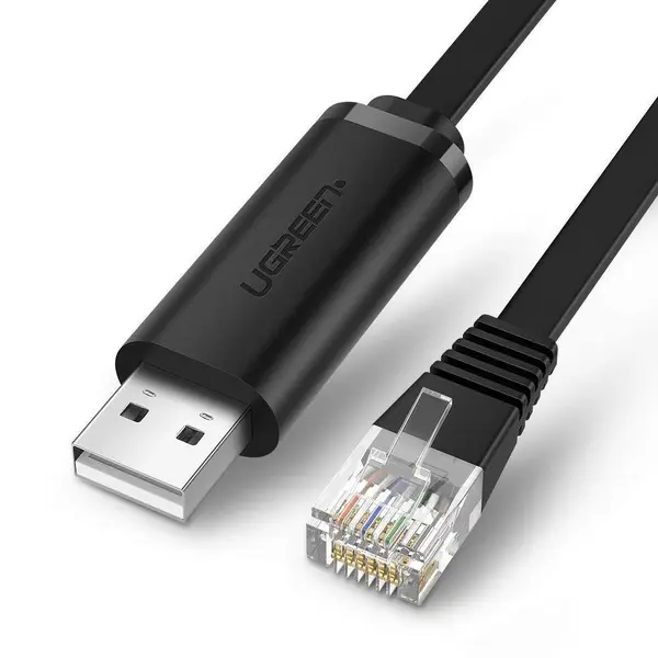 UGREEN USB to RJ45 Console Cable 1.5M | USB Type-A to RJ45 Cisco Console Cable for Router, Switch, Firewall & Network Device Configuration