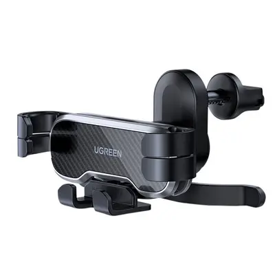 UGREEN Gravity Drive Air Vent Car Mount Phone Holder Black | Auto-Lock Gravity Car Phone Holder for iPhone, Samsung & Smartphones Dashboard Clip Stand