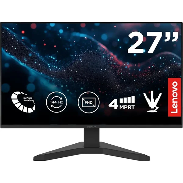 Lenovo Legion R27s 27" Gaming Monitor 144Hz FHD IPS – 1ms MPRT, HDMI 2.1, DisplayPort, Raven Black