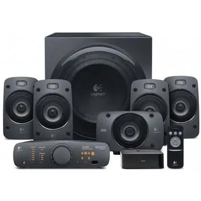 Logitech Z906 THX Certified 5.1 Surround Sound Speaker System – Dolby Digital & DTS Decoding, 1000W Peak Power, 500W RMS Home Theater Audio System