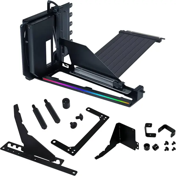 Lian Li VG4-5-V4X 4 Slots Vertical GPU Kit (VG4v4) – Black, Vertical Graphics Card Mount