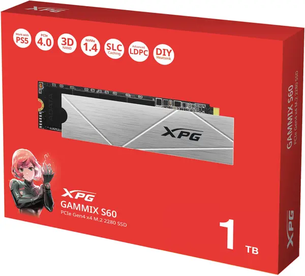 XPG GAMMIX S60 Blade 1TB M.2 NVMe PCIe Gen4 x4 Internal Gaming SSD