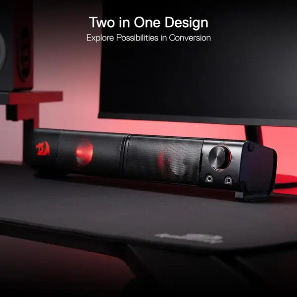 Redragon Orpheus GS-550 2-in-1 PC Gaming Speaker Sound Bar Compact Design