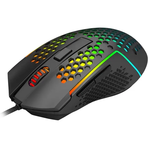 Redragon Reaping M987-K Ultra Lightweight Wired Gaming Mouse – 12400 DPI Optical Sensor, RGB Honeycomb Gaming Mouse, 6 Programmable Buttons, Esports FPS Gaming Mouse