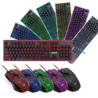 Redragon S107 RGB 3-in-1 Gaming Combo – K509 RGB Gaming Keyboard, M608 Gaming Mouse & P016 Gaming Mouse Pad