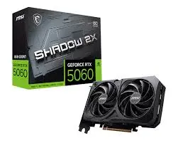 MSI GeForce RTX 5060 SHADOW 2X 8G OC Graphics Card | 8GB GDDR7 PCIe Gen 5 Gaming GPU