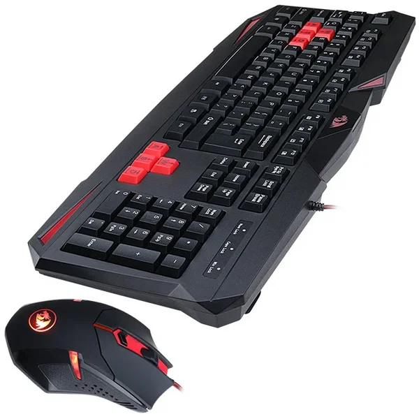 Redragon S101-2 VAJRA 2-in-1 Gaming Keyboard and M601 Centrophorus Gaming Mouse Combo – RGB Backlit Wired Gaming Set