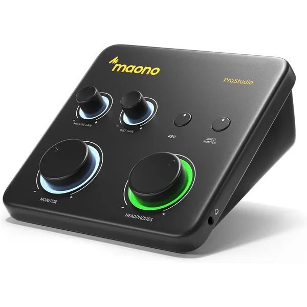 MAONO PS22 Lite Audio Interface Mixer USB Recording Sound Card for Podcast Streaming Music Production