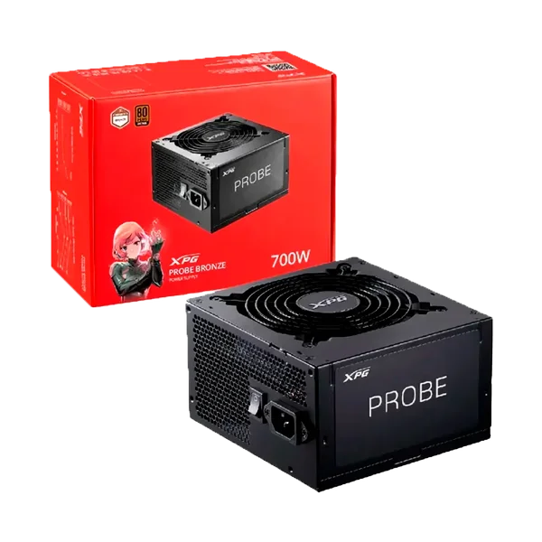 XPG PROBE 700W 80 Plus Bronze Non-Modular Gaming Power Supply – Active PFC ATX PSU with 120mm Silent Fan