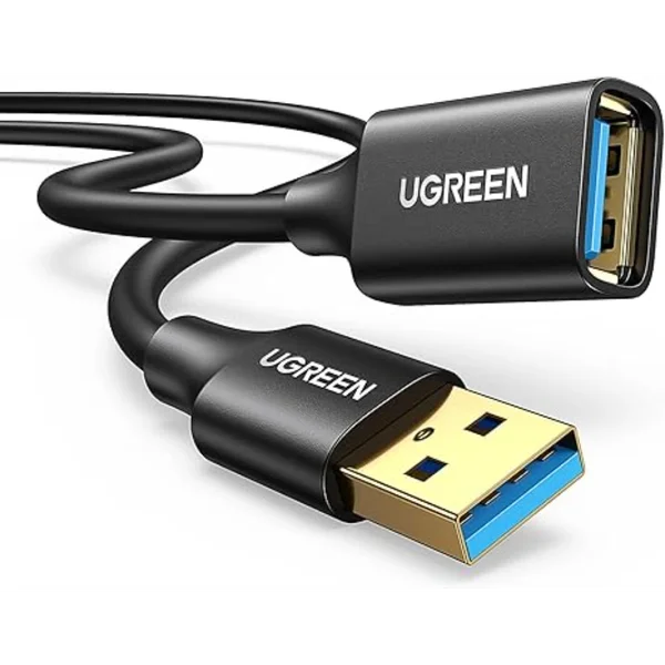 UGREEN USB 3.0 Type-A Male to Female Extension Cable 2M Black – 5Gbps High-Speed USB Extension Cable