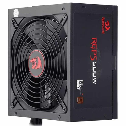 Redragon PS001 500W 80 Plus Bronze Power Supply with APFC, 140mm Silent Fan & PCIe Support