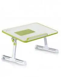 Laptop Cooling Table T3 Adjustable Foldable Laptop Stand with Single Cooling Fan Aluminum Ergonomic Bed Desk for Office Gaming Study Portable Table
