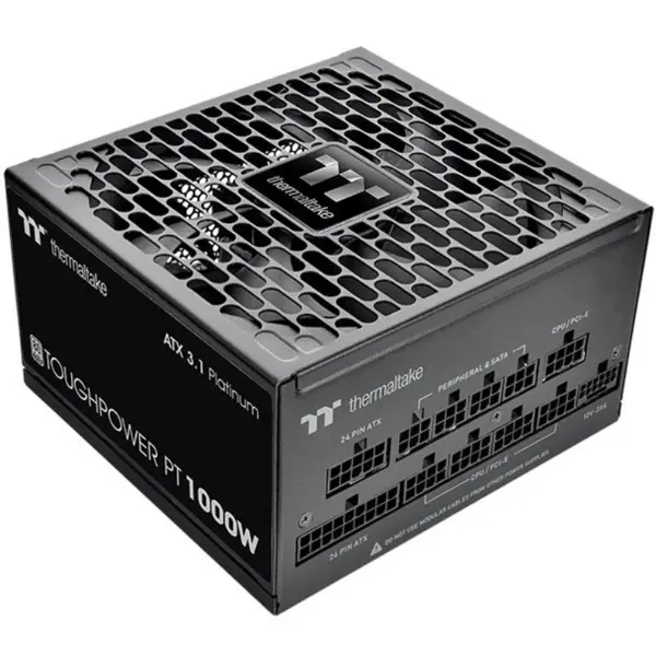 Thermaltake Toughpower PT 1000W Power Supply, 80 Plus Platinum, ATX 3.1, Full Modular, 600W 12V-2x6 Connector