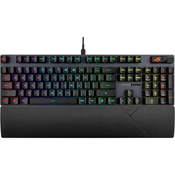ASUS ROG Strix Scope II RX Gaming Keyboard - ROG RX Optical Switches, Pre-Lubed, Sound-Dampening Foam, Doubleshot Keycaps, Wrist Rest